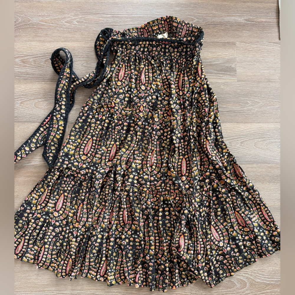 Floral Black Skirt